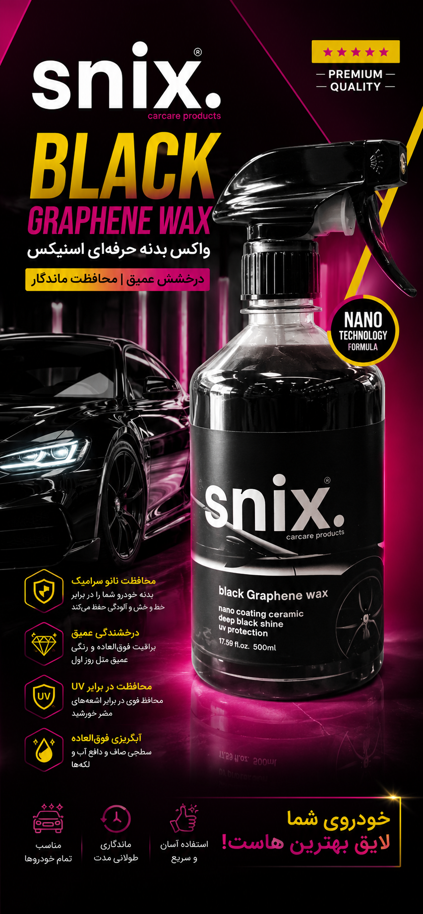 واکس بدنه میشلن ( SNIX) نیم لیتری